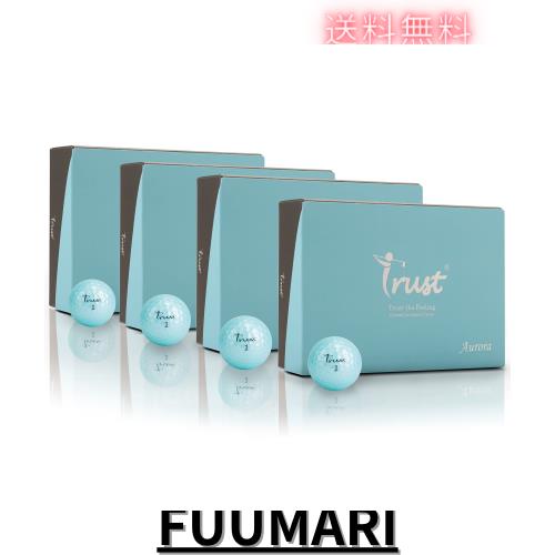 TrustトラストゴルフボールAurora(オーロラ) 被らない 目立つ 飛ぶ 曲がらない 止まるクリスタルウレタンカバー3ピースリアクティブコア(