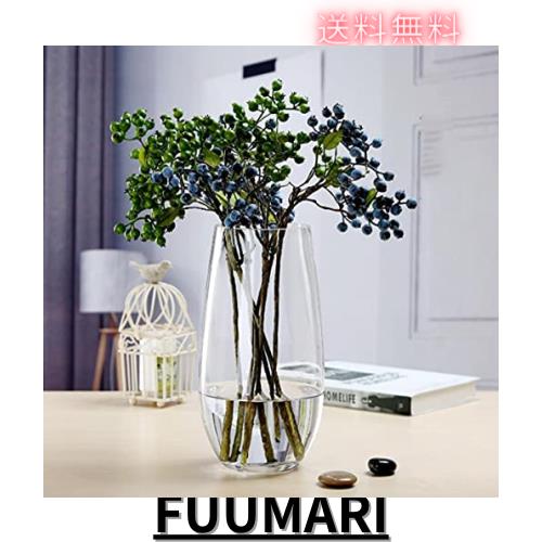 花瓶 ガラス 大きい 透明 花器 -フラワーベース 30cm ボトル アレンジ