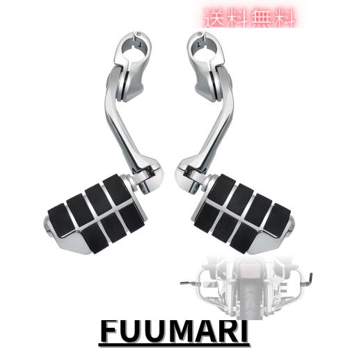 FOVPLUE 1.25インチハイウェイフットペグ、ロングアングル調節可能ハイウェイペグ ハーレーツーリングストリートグライド エレクトラグラ