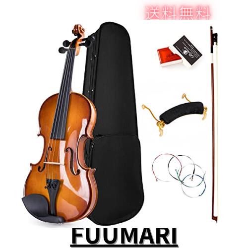 バイオリン、弓、肩当て、ケースのセット