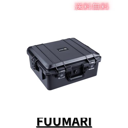Lykus HC-4120 防水ハードケース 格子状カットスポンジが内蔵 内寸:41x36x19cm カメラ、プロジェクター、ドローン、ラップトップなどに適