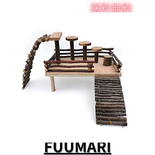 Wooden Teether 小動物おもちゃ 天然木製 ハムスター あそび道具 小型ペットおもちゃ モルモット ハリネズミ リス 遊具 ストレス解消 運の通販は