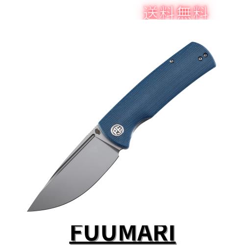 Petrified fish PFP01 Beluga 折りたたみナイフ3.62インチK110サテンブレードスチールMicartaハンドルEDCアウトドアキャンプ用ポケット折