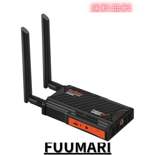 ワイヤレスHDMI エクステンダーレシーバー、2.4/5GフルHD200mサポート1TX最大4RX、DSLRカメラプロジェクター用のHDMIループアウトおよびI