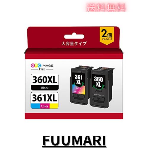 GPC Image Flex キャノン 用 インク 360 361 BC-360XL BC-361XL 純正大容量より35％アップ 360 361 インク BC-360(ブラック) + BC-361(3の通販は 8,182円