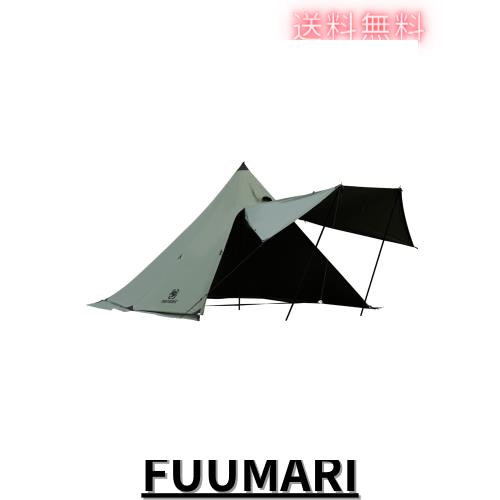 OneTigris Northgaze ポリコットンTC ワンポールテント 遮光 通気 1本メインポール付き 簡単設営 ポジショニングロープあり 2〜4人用 キ