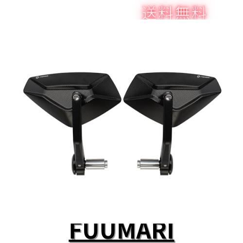 FENRIR ブラック オートバイ バイク バーエンドミラー バイク ミラー レトロ CNC アルミ にとって M6/M8 ネジ / ハンドルバー内径13-19MMの通販は 9,335円