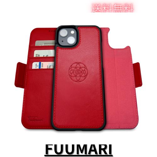 Dreem フィボナッチ（Fibonacci）2イン1 財布型ケース Apple iPhone 14 Plus用 - 高級ヴィーガンレザー製 マグネット着脱式 耐衝撃 携帯