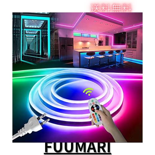 EL蛍光チューブ管 AC100V LEDテープライト防水 RGBリモコン複数