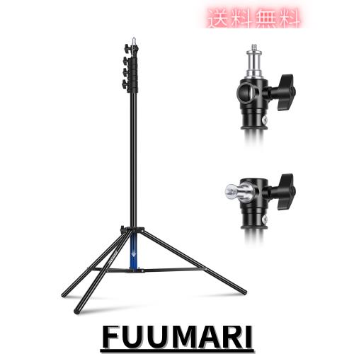 NEEWER 9.8ft/3mライトスタンド エアクッション 耐久性高い 全金属製写真三脚スタンド 1/4”から3/8”のリバーシブルスピゴット付き 3ウェ