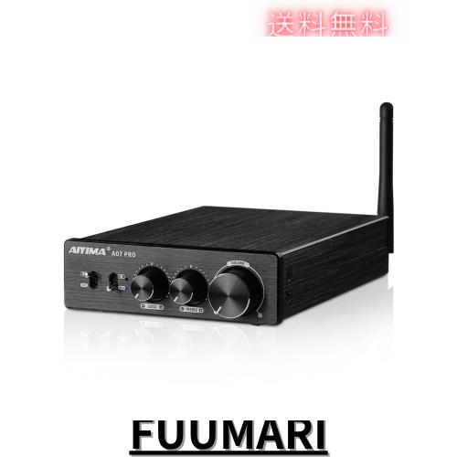 AIYIMA A07 PRO デスクトップアンプ TPA3255+QCC304X+N5532*5 Bluetooth 5.2 apt-x hd 300W*2 パワーアンプ Hifi AUDIO デスクトップアン