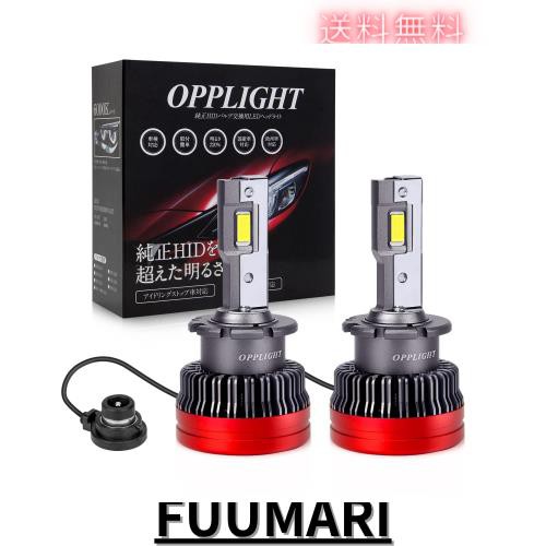 「OPPLIGHT最新型」 D2R LED ヘッドライト ポン付け HIDをLED化 D2 LEDバルブ Rシェード(遮光板)付き 12V/24V 輸入車 国産車対応 35W 116