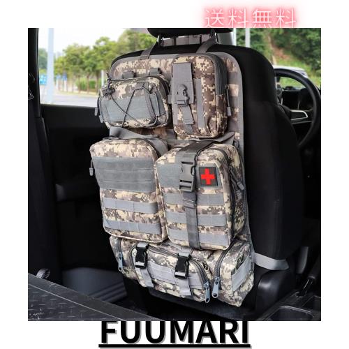 タクティカルカーシートバックオーガナイザー アップグレード車両パネルオーガナイザー 取り外し可能なモールポーチ5個付き ほとんどの車の通販は 8,679円