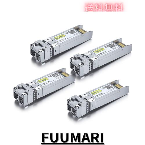 10Gtek 10GBase-SR SFP+モジュール,10G 850nm MMF,最大300m,光トランシーバ,Cisco SFP-10G-SR、Meraki MA-SFP-10GB-SR、Netgear、Ubiquit