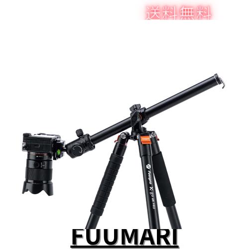 Fotopro 160CM俯瞰三脚カメラ三脚水平360三脚ボールヘッド付きポータブル一脚10KG耐荷重クイックリリースプレート旅行や仕事用X-GO HR PR