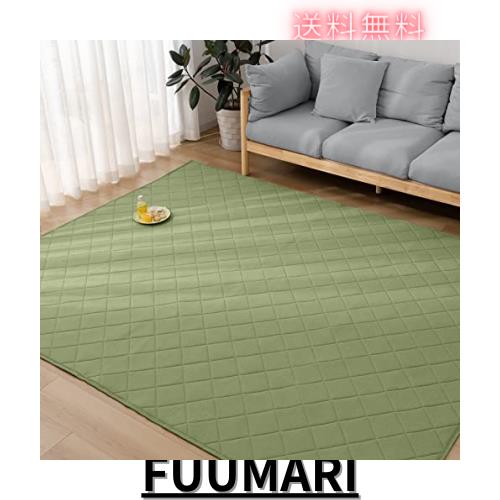 Keusnix カーペット ラグ ラグマット キルトラグ 綿 約2畳 滑り止め付 キルティング 洗える 抗菌・防ダニ加工 防臭 軽量 オールシーズン の通販は