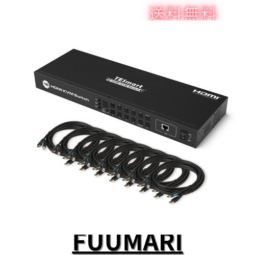 TESmart KVMスイッチ 16入力1出力 HDMI KVM切替器 16台コンピュータ1
