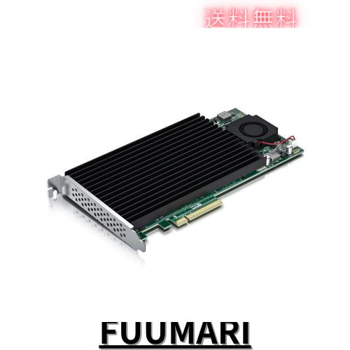 10Gtek U.2 SSD, X8, (4) M.2(M Key) コネクタ用 NVMe SSD アダプタ, PEX-8724 コントローラ内蔵,非分岐マザーボードをサポート