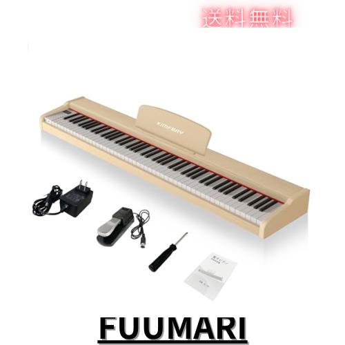 KIMFBAY 電子ピアノ 88鍵盤 木製 電子 ピアノ 88鍵 キーボード ピアノ 88鍵盤 ポータブルピアノ Digital Piano 初心者 子供 MIDI対応 ミ