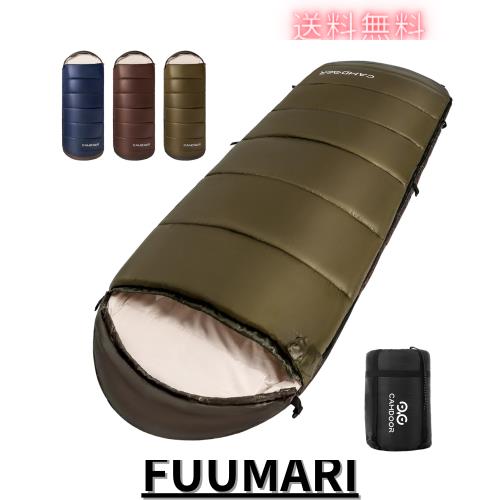 寝袋 冬用 CAMDOOR【人工ダウン＆2個連結可】シュラフ 冬用 快適温度-15℃~20℃ 6in1多機能 230T防水 1.8kg 2.2kg 寝袋 オールシーズン コ