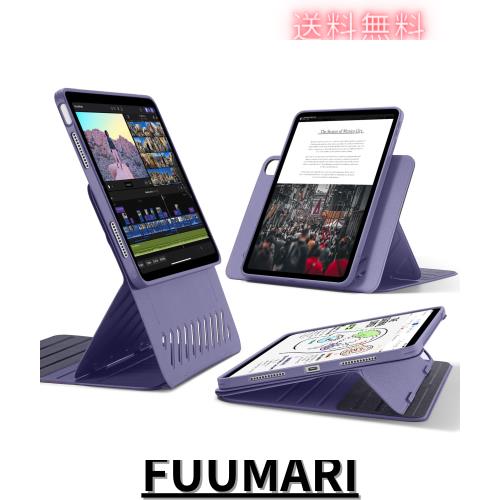 ESR iPad Air 11インチ ケース M2 (2024、第6世代)、iPad Air 第5/4世代 ケース(2022/2020)専用 取外し可能なマグネットカバー付き回転式
