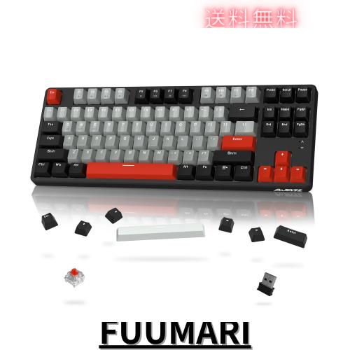 A.JAZZ x ATTACK SHARK AK871 ゲーミングキーボード ワイヤレス Bluetooth/2.4G無線メカニカルキーボード ホットプラグ設計キーボード - の通販は