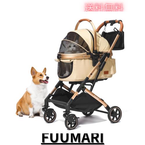 Angelpet ペットカート 分離型 猫 犬用 バギー いぬ用 4輪 前輪360°