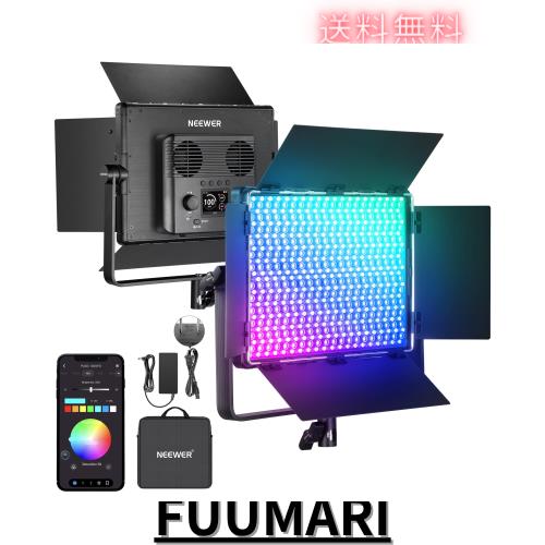 NEEWER PL60C RGB LEDビデオライトパネル APP/2.4G/DMX制御 60W
