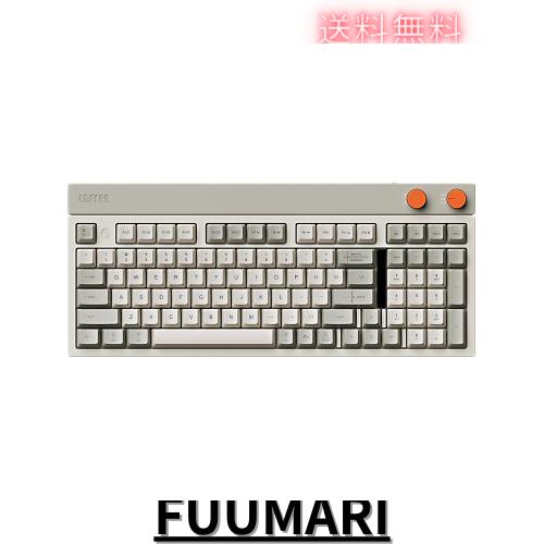 LOFREE BLOCK ワイヤレスメカニカルキーボード、98キー充電式ホットスワップキーボード、3種類の接続、Windows、Mac OS用/ボリュームコンの通販は