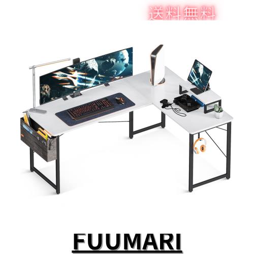 ODK l字デスク パソコンデスク 幅146 ゲーミングデスク L字型 pcデスク デスク 机 エル字デスク 左右切り替え オフィスデスク 組立簡単 の通販は 18,594円