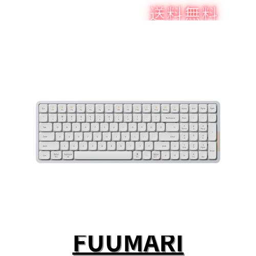 Lofree FLOW100 ロープロファイルメカニカルキーボード 英語配列 シルバーホワイト 標準装備キースイッチ GHOST(リニア) 技適認証取得