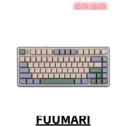 EPOMAKER x Aula F75 ゲーミングキーボード ガスケット メカニカルキーボード 5層パッド&ノブ付き 75% ワイヤレス ホットスワッパブル Bの通販は