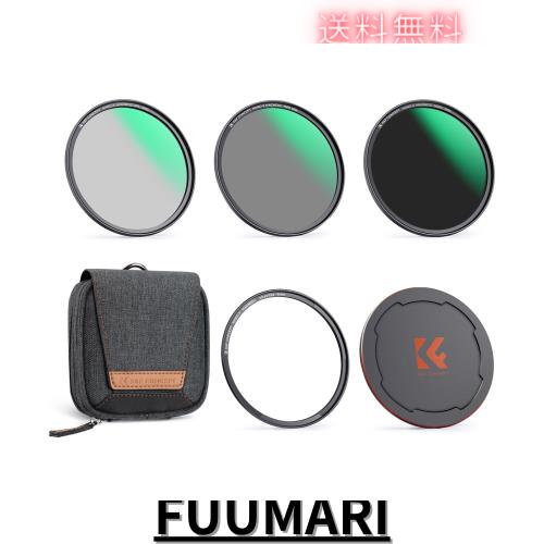 K＆F Concept 72mm 磁気アダプターリング+CPL+ND8+ND64+マグネットレンズキャップ 5点セット NDフィルター PLフィルター 磁気吸着 装着便