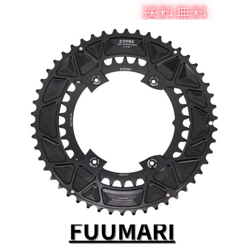 Stone 110bcd ダブルサークルチェーンリング Shimano 105 R7100 UT R8100 DA R9200 ロードバイク用 58T-44T,56T-42T,55-40T,46-32T,48-33