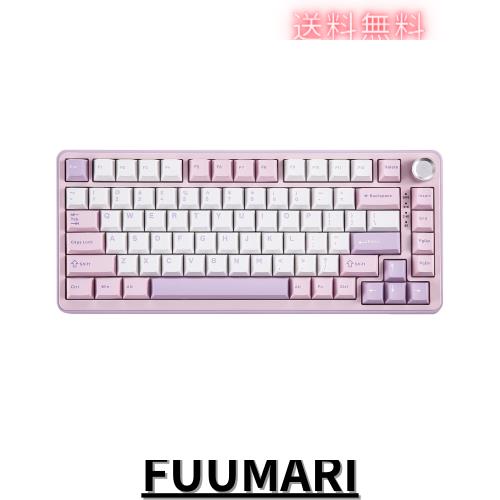 YUNZII B75 PRO 75% ガスケットゲーミングキーボード 無線メカニカルキーボード BT/2.4G/有線 ワイヤレス ホットスワップ 搭載 RGB ノブの通販は 12,863円