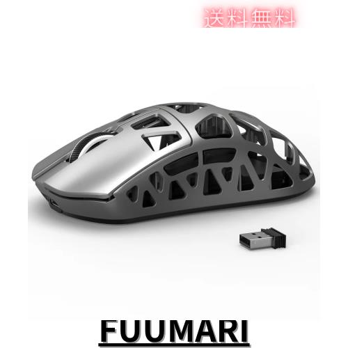 ATTACK SHARK R3 ゲーミングマウス マグネシウム合金 ワイヤレス PAW3395 8000hz 2.4G/Bluetooth/USB有線 26000DPI 46g 超軽量 コイルケ