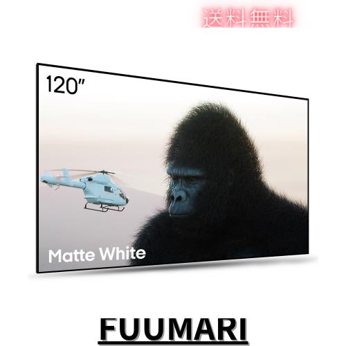 AWOL VISION 120インチ 壁掛け式プロジェクタースクリーン 、画質80%向上、超短焦点、短焦点、長焦点対応 固定フレーム、 ピークゲイン1.