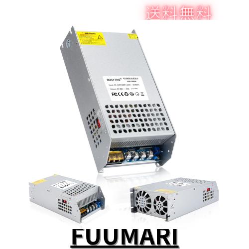BOSYTRO 60V 25A 1500W DC安定化電源PSU AC 110V/220V-DC 60 Vトランスアダプタは、LEDランプストリップ、CCTVカメラセキュリティシステ