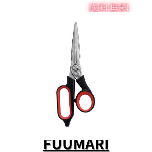 LIVINGO ダマスカスはさみ - プレミアム高耐久スチール、鋭い刃、生地、段ボール、金属ワイヤーの切断に最適、レトロな工業デザイン、保の通販は 19,852円