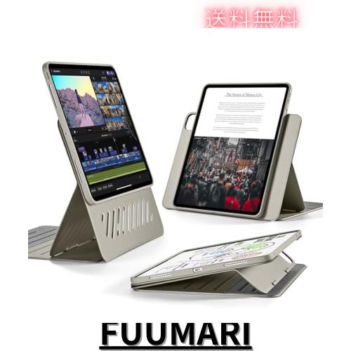 ESR iPad Pro 13インチ ケース M4 2024専用 取外し可能なマグネットカバー付き回転式ケース 縦向き/横向きスタンド 9段階の角度調節可能 の通販は 8,180円