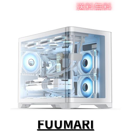 AsiaHorse Micro ATX PCケース ミドルタワー 白 ホワイト : AsiaHorse