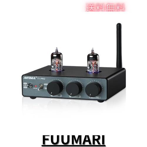 AIYIMA T1pro 6186 TUBE真空管 Bluetooth 5.1 プリアンプ トリガー付き QCC3040+NE5532 aptx-hd プリアンプ 高低音制御対応 HiFi ステレ