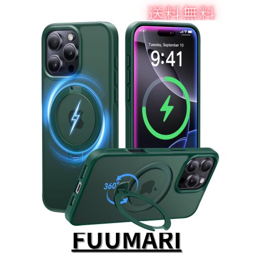 【2025最高傑作＆定点360度回転】CASEKOO iPhone 16 Pro Max 用 ケース 米軍MIL規格 耐衝撃 MagSafe対応 高耐久性【横縦両立・角度自由調