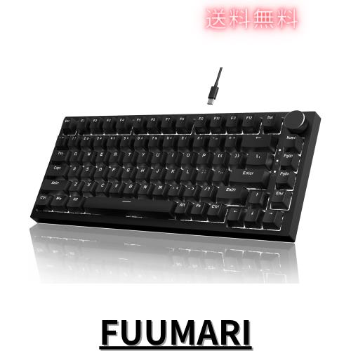 ATTACK SHARK x AJAZZ AK820 ゲーミングキーボード 有線USB-C テンキーレス 82キー 75% ANSI配列 TKL メカニカルキーボード ホットスワッの通販は 5,994円