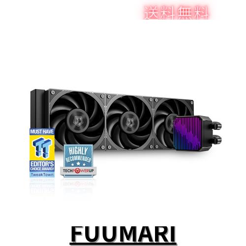 ID-COOLING DX360 MAX 液体CPUクーラー 360mm ARGB AIOクーラー、厚さ38mmのラジエーター、3つの120mm高効率ファン、ゼロRPMサポート、In 12,168円