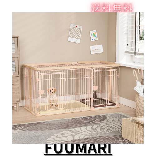 犬 ケージ 犬 ゲージ 幅146×奥行68×高さ70cm 小中 Petnniko 犬 ケージ ゲージ 幅146×奥行68×高さ70cm 小中大型犬用 屋根