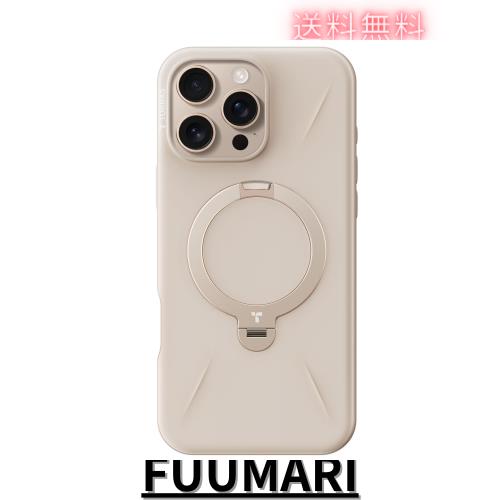 【新型ゼンマイ式 ・秋冬高級新モデル】TORRAS iPhone 16 Pro Max 用 ケース カメラコントロール対応 ゼンマイ式スタンド マグネット搭載