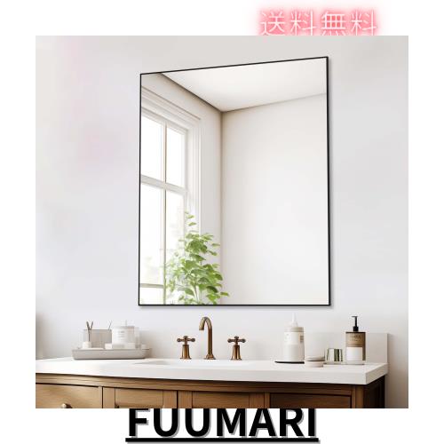 BEAUTME ウォールミラー 姿見 鏡 壁掛け ミラー おしゃれ 縦 横 吊り下げ 可能 壁掛け鏡 浴室鏡 長方形 高精細 玄関 洗面 浴室 寝室 リビ