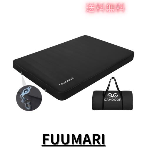 CAMDOOR キャンプ マット エアーマット ダブル 厚手 10cm 【90秒自動膨張･ソフトな手触り】インフレーターマット 自動膨張 キャンパー 車