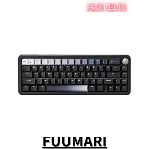 YUNZII B68 65％ ワイヤレスメカニカルキーボード ゲーミングキーボード BT5.0/2.4GHz/有線 ホットスワップ対応 ガスケットキーボード RGの通販は